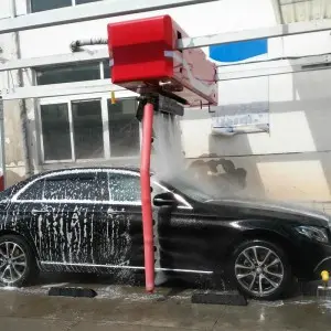Single swing arm contactless car washing machine
